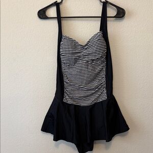Vintage Style Checkered ONE PIECE Swimsuit